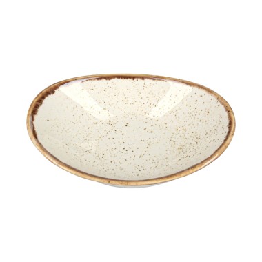 Plat mini ovale en sable, 110 mm - Finedine