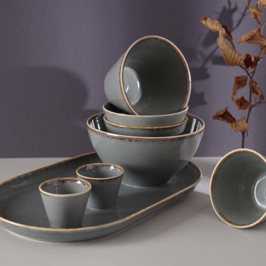 Assiette plate en pierre, 180 mm - Finedine