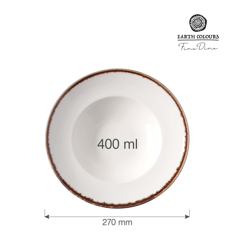 Assiette à pâtes vanille, 270 mm - Finedine