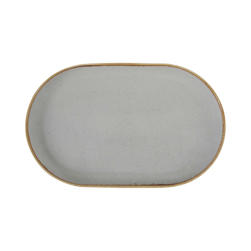 Plateau ovale cendré, 300x150mm - Finedine