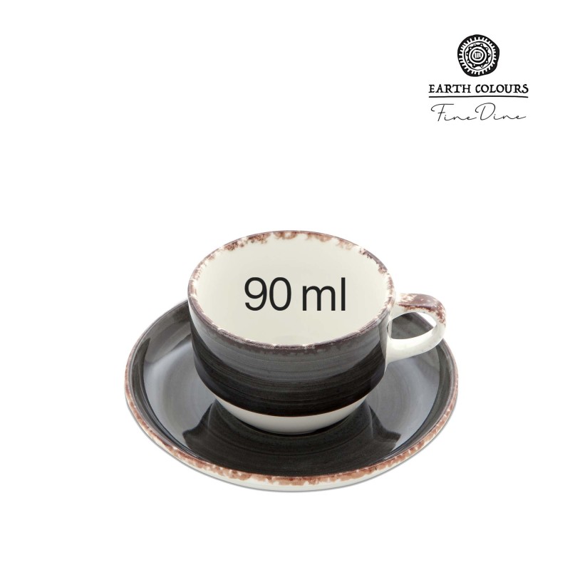 Tasse Onyx avec soucoupe, 90 ml - Finedine