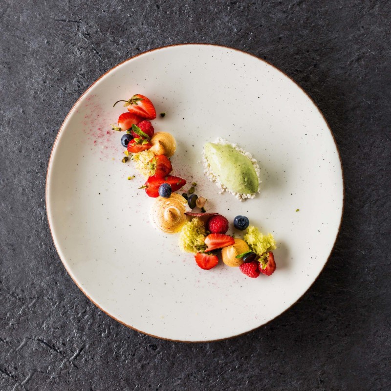 Assiette plate en opale, 270 mm - Finedine