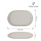 Plat ovale en sable, 320x200 mm - Finedine