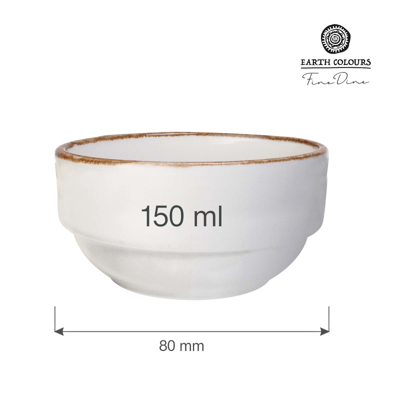 Bol empilable en vanilla, 80 mm - Finedine