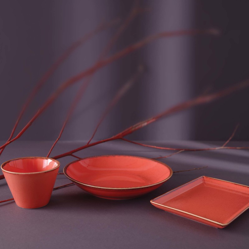Assiette à pizza ambre, 320 mm - Finedine