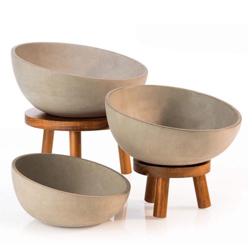 Bol en béton, 260x(H)75/130mm - Finedine