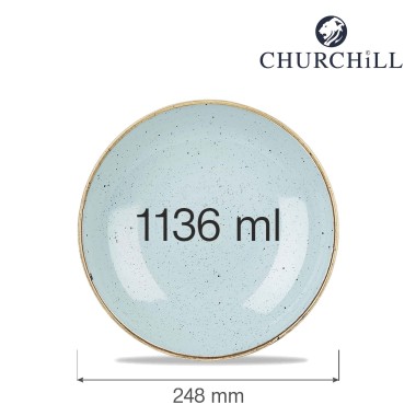Bol Stonecast Duck Egg, 248mm - Finedine