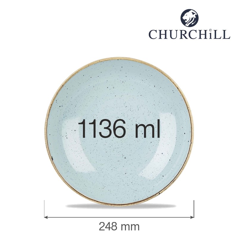 Bol Stonecast Duck Egg, 248mm - Finedine