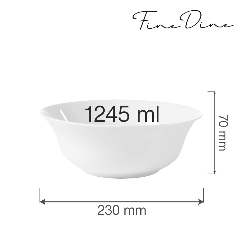 Bol Bianco, 230 mm, Lot de 6 - Finedine