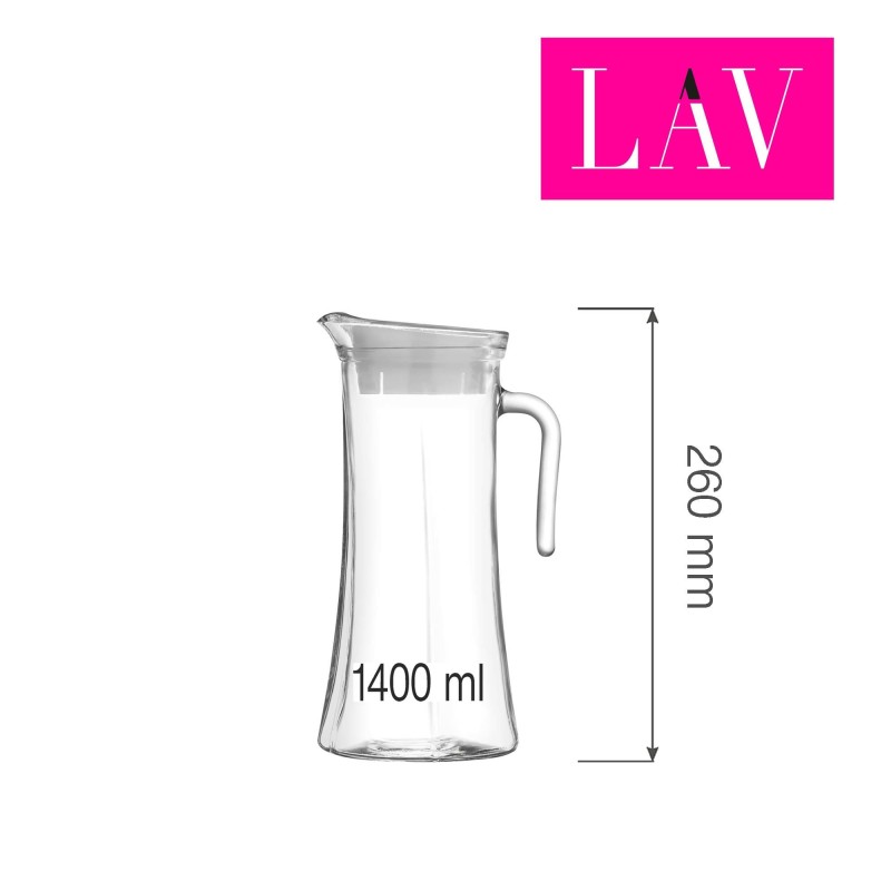 Carafe Truva 1,4 l, Lot de 6 - Finedine