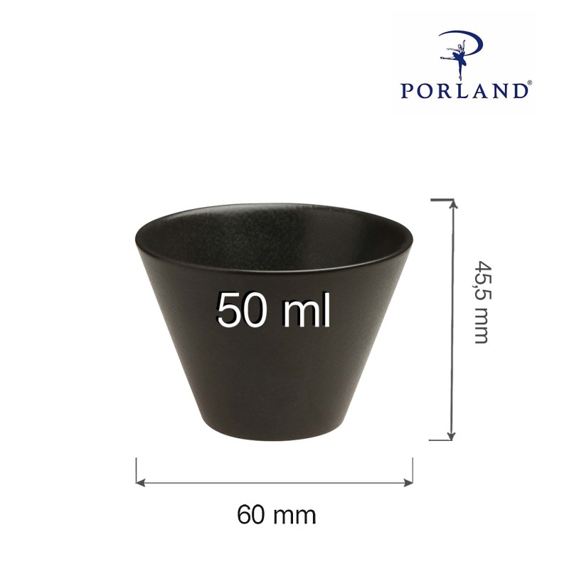 Bol conique en charbon, 60mm - Finedine
