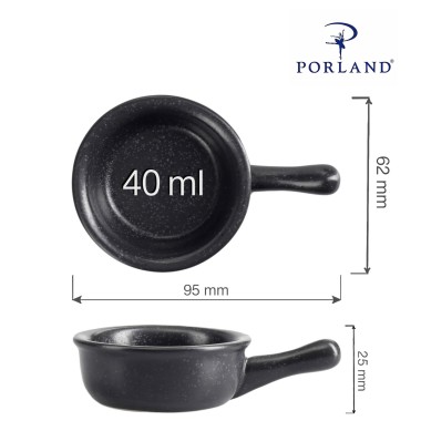 Plat mini en charbon, 60 mm - Finedine