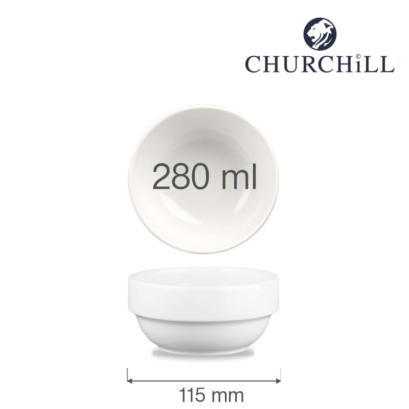Bol empilable blanc, 280 ml - Finedine