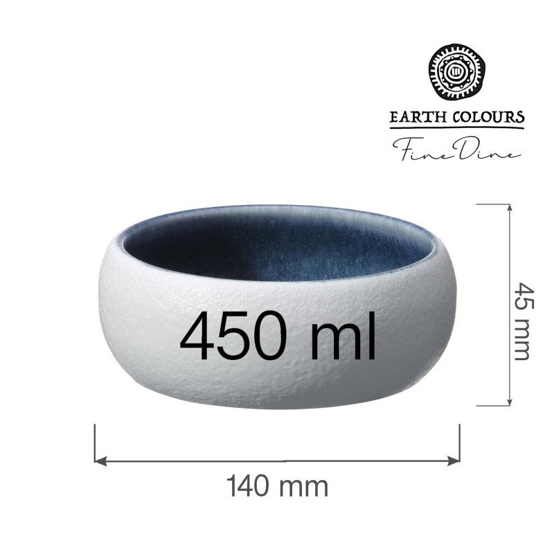 Bol Goro blanc bleu 140 mm - Finedine