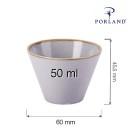 Bol conique cendré, 60 mm - Finedine