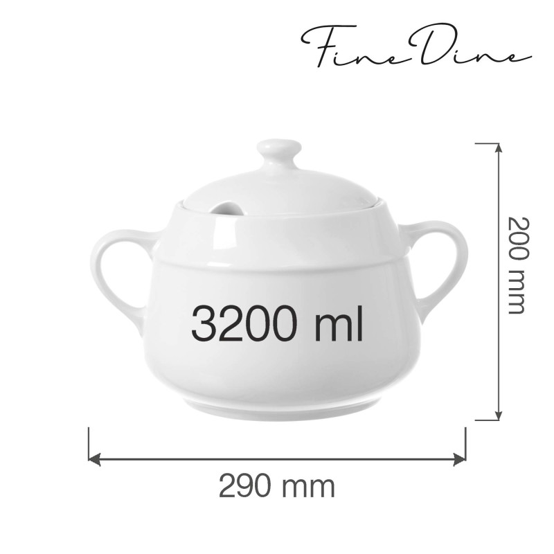 Soupière Bianco, 3200 ml - Finedine