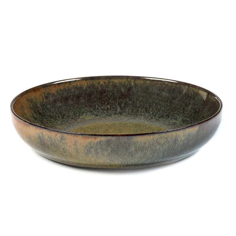 Plaque Indi Grey profonde coupe plate - 190x(h)40mm - Finedine