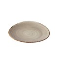 Assiette triangulaire Jersey - grise - 210 mm - Finedine