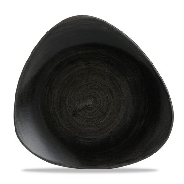 Assiette triangulaire en fonte noire Patina Stonecast - 265 mm - Finedine