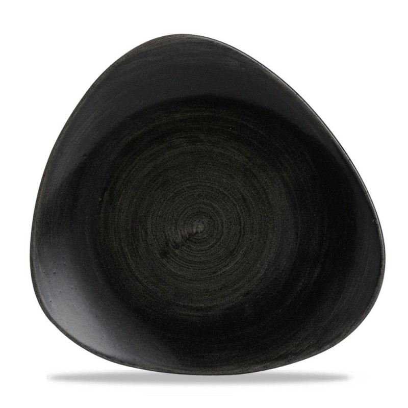 Assiette triangulaire en fonte noire Patina Stonecast - 265 mm - Finedine