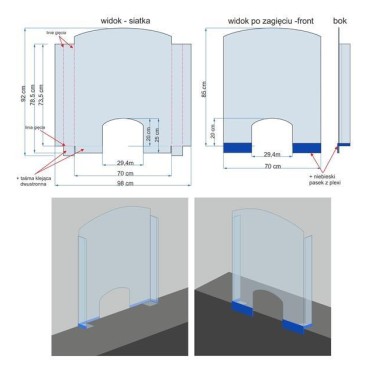 Mur en plexiglas - 850x700mm - Finedine