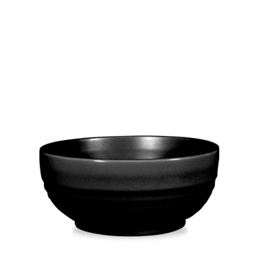 Bol à soupe ondulé noir brillant Rustics - 2180 ml - Finedine