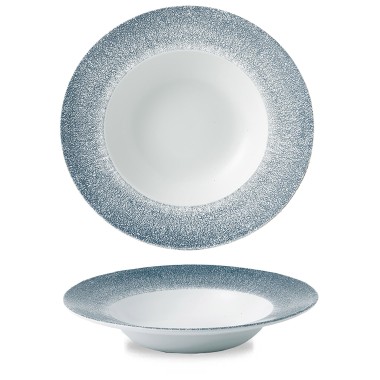 Assiette à large rebord Raku Topaz Blue - 280 mm - Finedine