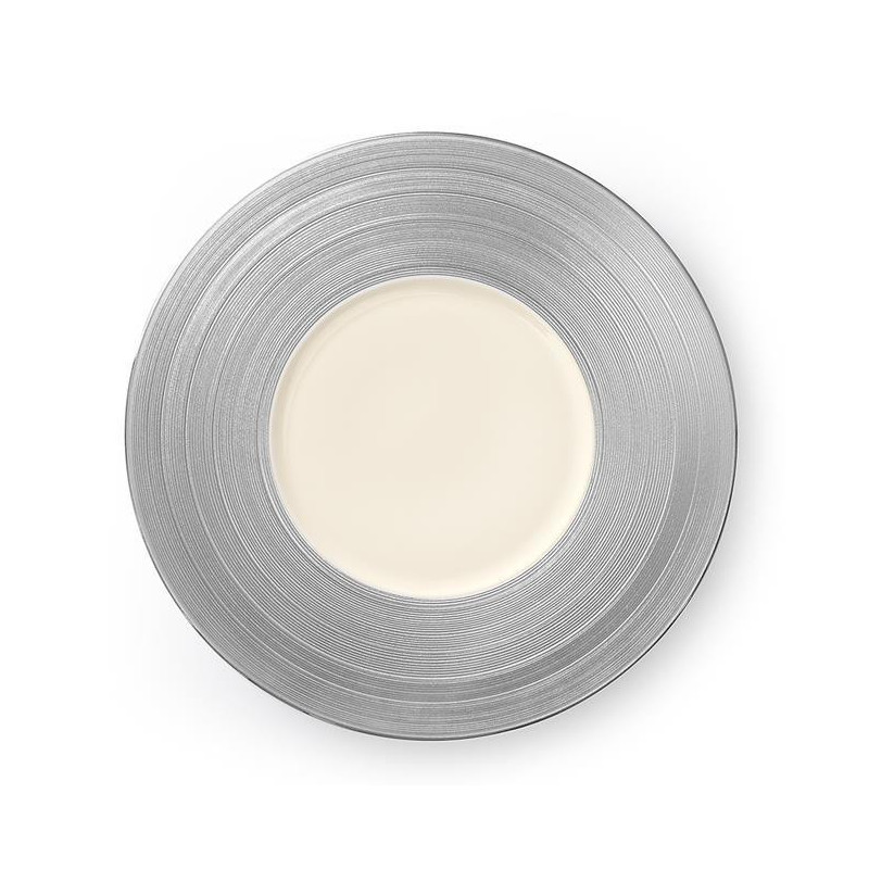 Assiette argentée à large bord Manhattan - 320x(H)37mm - Finedine