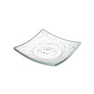Plat en verre transparent carré Vetro pour fingerfood - 80x80mm - Lot de 6 - Finedine
