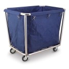 Chariot à linge en acier inoxydable avec sac à linge amovible - 900x650mm - Finedine
