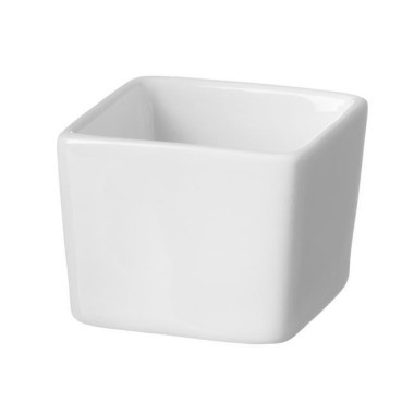 Plat carré en porcelaine 50 mm lot de 6 - Finedine