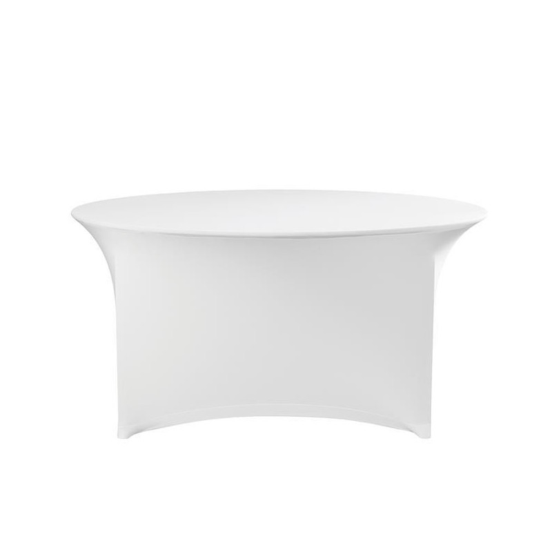 Housse de table ronde Symposium - blanche - ø 120x(H)76mm - Finedine