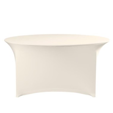 Housse de table ronde Symposium - crème - Ø 120x(H)76mm - Finedine