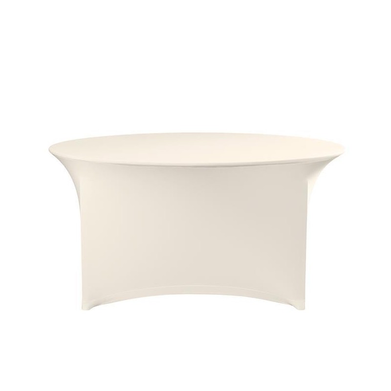 Housse de table ronde Symposium - crème - Ø 120x(H)76mm - Finedine