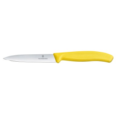 Couteau à légumes Swiss Classic - lisse - 10 cm - jaune - Finedine