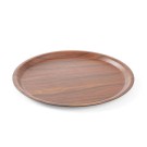 Plateau rond Montana à surface antidérapante - noyer - 380 mm - Finedine