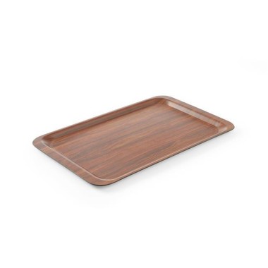 Plateau antidérapant Montana - noyer - 430 x 610 mm - Finedine