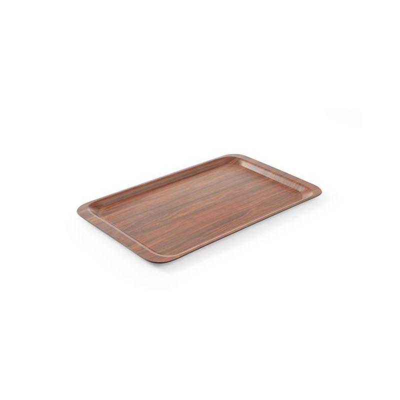 Plateau antidérapant Montana - noyer - 430 x 610 mm - Finedine