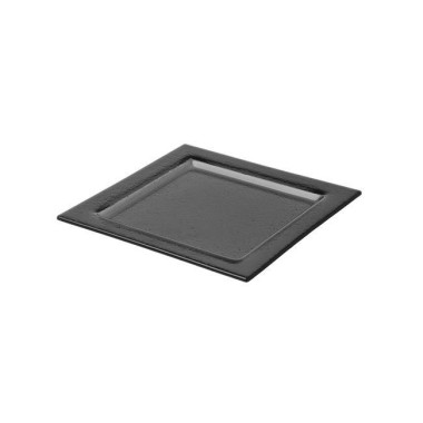 Plateau carré en verre noir Vetro - 300x300mm - Finedine