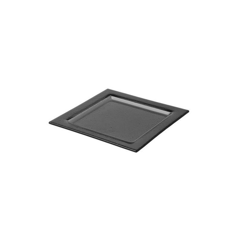 Plateau carré en verre noir Vetro - 300x300mm - Finedine