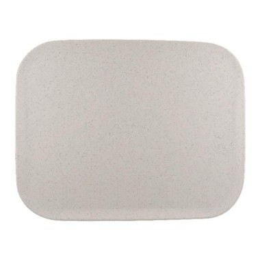 Plateau en polyester avec rebord plat - gris - 430x330mm - Finedine
