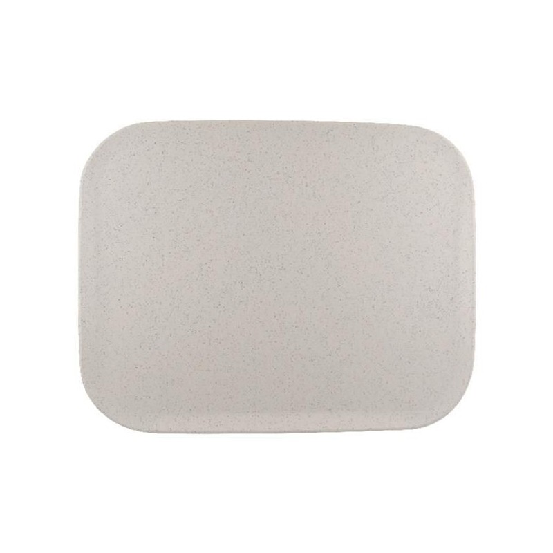 Plateau en polyester avec rebord plat - gris - 430x330mm - Finedine