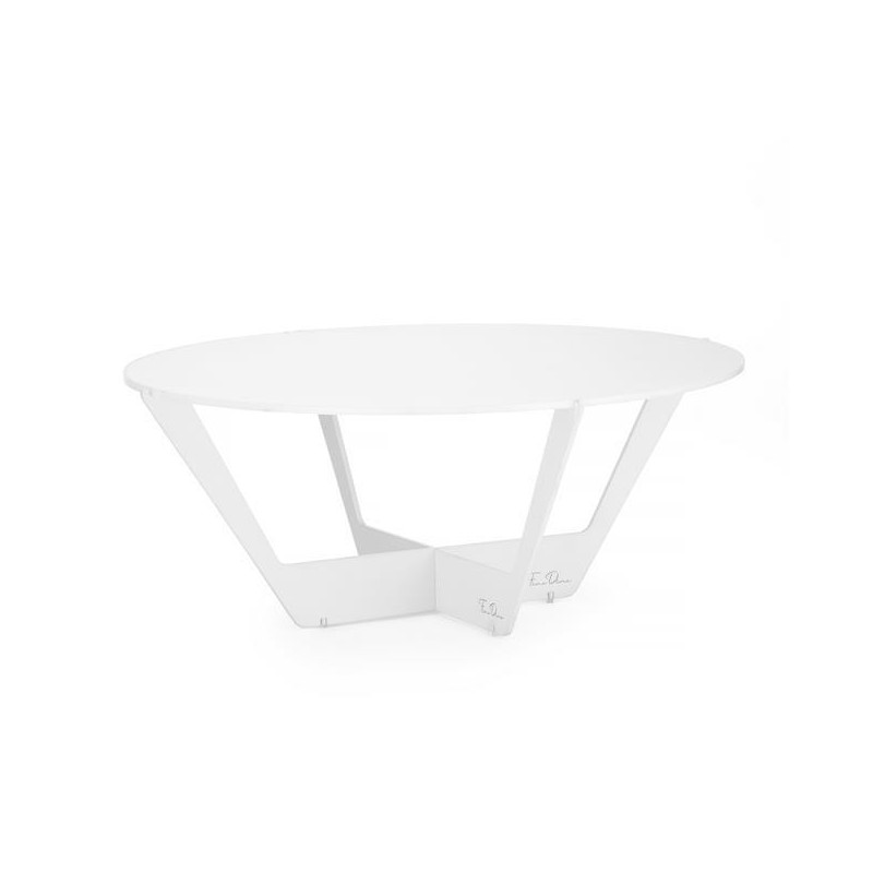 Buffet blanc Skiatos - diamètre 615 mm - en ensemble de plexiglass - Finedine