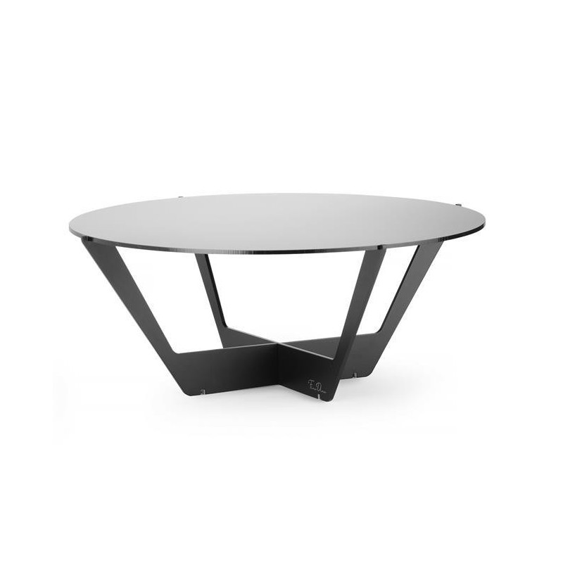 Buffet Skiatos Noir - dia. 615 mm - en lot de plexiglas - Finedine