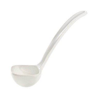 Louche à sauce en mélamine blanche 40 ml - 180 mm - Lot de 6 - Finedine