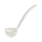 Louche à sauce en mélamine blanche 40 ml - 180 mm - Lot de 6 - Finedine