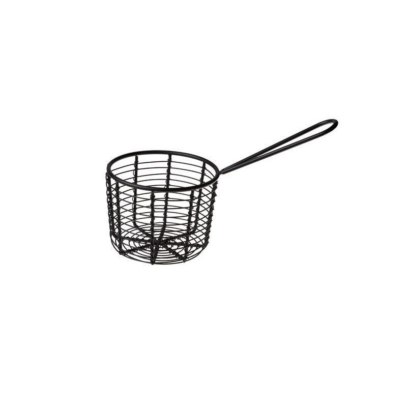 panier rond pour frites - noir - 83 mm - Finedine
