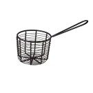 panier rond pour frites - noir - 83 mm - Finedine