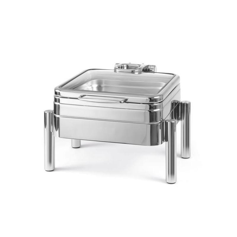 Chafing dish de luxe avec couvercle en verre GN 2/3 - Finedine