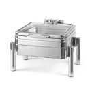 Chafing dish de luxe avec couvercle en verre GN 2/3 - Finedine